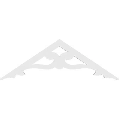 Ekena Millwork Brontes Architectural Grade Pvc Gable Peditment (4/12) Pitch In White