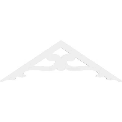 Ekena Millwork Brontes Signature Urethane Gable Pediment, Primed Tan In Primed Tan;primed Tan