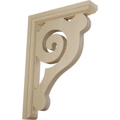 Ekena Millwork Bulwark 8.5'' H X 1.5'' W X 6'' D Wood Bracket In Rubberwood