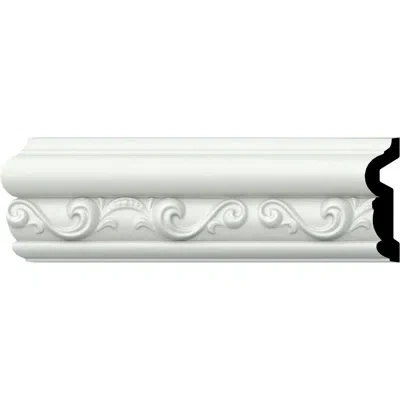 Ekena Millwork Caputo 3 1/8"h X 96"w X 7/8"d Chair Rail In White