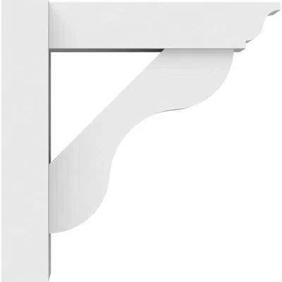 Ekena Millwork Carmel Signature Urethane Outlooker With Traditional Ends, Primed Tan