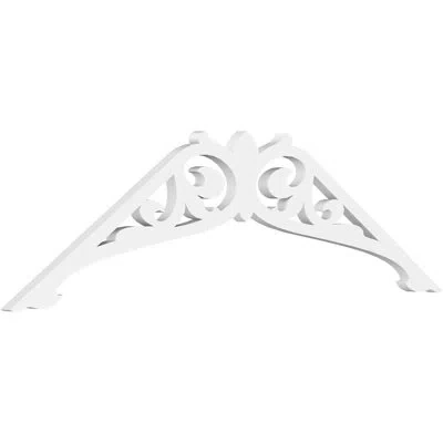 Ekena Millwork Carrillo Signature Urethane Gable Pediment, Primed Tan In Primed Tan;primed Tan