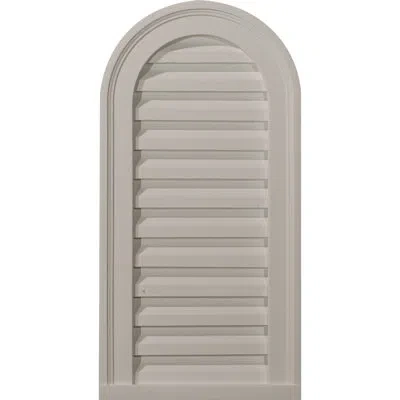 Ekena Millwork Cathedral Gable Vent Louver, Non-functional In White