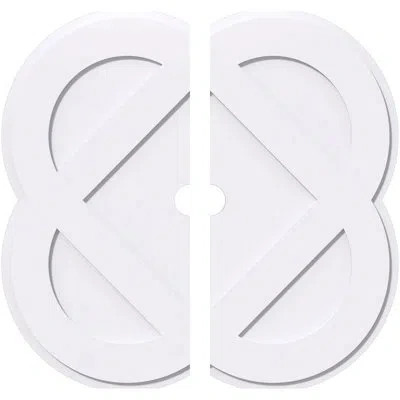 Ekena Millwork Charlotte Architectural Grade Pvc Contemporary Ceiling Medallion, Two Piece