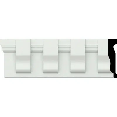 Ekena Millwork Chesterfield 5 5/8"h X 96"w X 1 1/4"d Dentil Block Chair Rail In White
