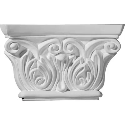 Ekena Millwork Chesterfield Capital (fits Pilasters Up To 5 5/8"w X 3/4"d) (2-pack) In White