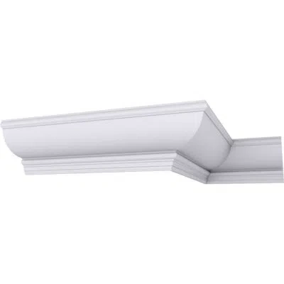 Ekena Millwork Claremont Traditional Smooth Crown Moulding In White