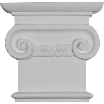 Ekena Millwork Classic Ionic Capital (fits Pilasters Up To 5 3/4"w X 5/8"d) In White