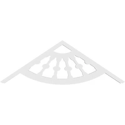 Ekena Millwork Classic Wagon Wheel Architectural Grade Pvc Gable Peditment (4/12) Pitch In White