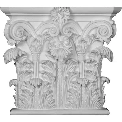 Ekena Millwork Corinthian Capital (fits Pilasters Up To 15 1/8"w X 2 3/4"d) In White