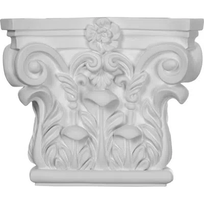 Ekena Millwork Corinthian Capital (fits Pilasters Up To 5 5/8"w X 3/4"d) (2-pack) In White