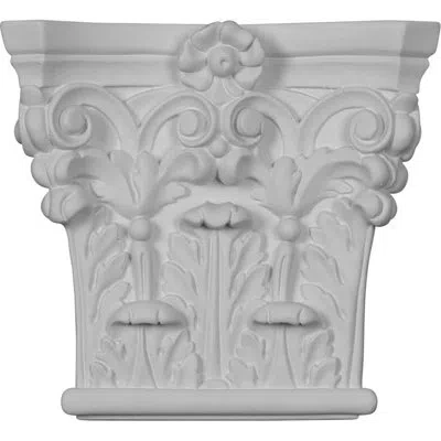 Ekena Millwork Corinthian Pilaster Capital (fits Pilasters Up To 4 3/8"w X 7/8"d) In White
