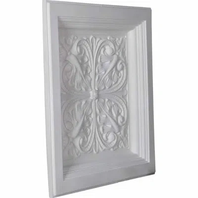 Ekena Millwork Cornelia 2 Ft. X 2 Ft. Drop-in Polyurethane Ceiling Tile In Gray In Primed