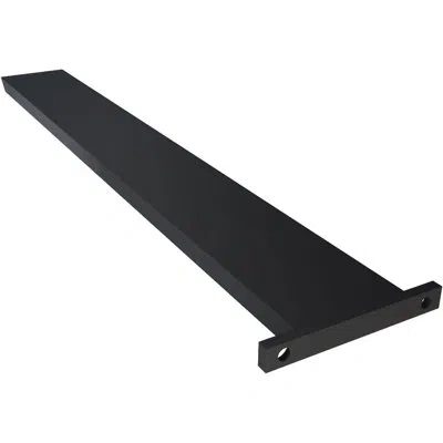 Ekena Millwork Countertop Island Steel Heavy Duty Bracket W/ Flange In Powder Coated Black