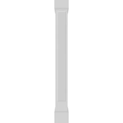 Ekena Millwork Craftsman Classic Square Non-tapered Recessed Panel Pvc Column Kit, Mission Capital & Mission Base In White