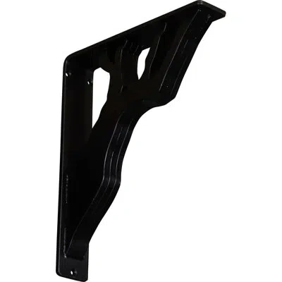 Ekena Millwork Damon Wrought Iron Bracket In Powder Coated Black