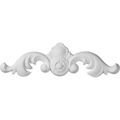 Ekena Millwork Daniela 2 1/2"h X 9"w X 3/4"d Onlay Center In White