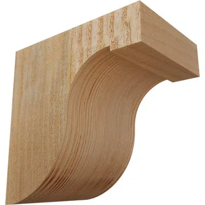 Ekena Millwork Del Monte Corbel In Douglas Fir,rough Sawn