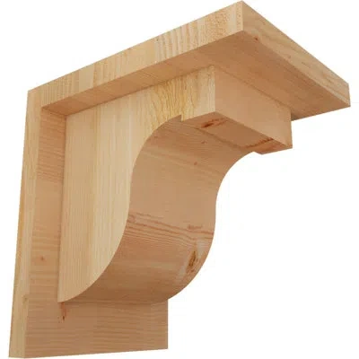 Ekena Millwork Del Monte Corbel W/backplate In Douglas Fir,rough Sawn