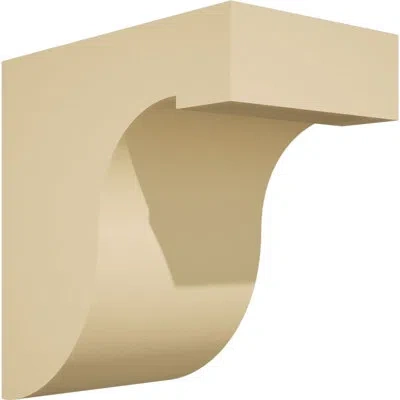 Ekena Millwork Del Monte Signature Urethane Corbel, Primed Tan In Primed Tan;primed Tan