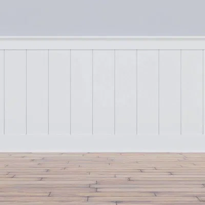 Ekena Millwork Deluxe Shiplap With A Nickel Gap 8' Length Pvc Wainscoting Kit In White