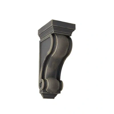 Ekena Millwork Devon Traditional Wood Vintage Decor Corbel In Black
