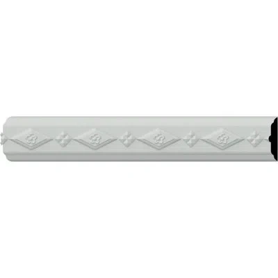 Ekena Millwork Diamond 1 5/8" H X 94 1/2" W X 1/2" D Chair Rail In White