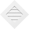 Ekena Millwork Diamond Surface Mount: Non-functional, Standard Frame Pvc Gable Vent