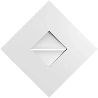 Ekena Millwork Diamond Surface Mount Signature Urethane Functional Gable Vent, Primed Tan
