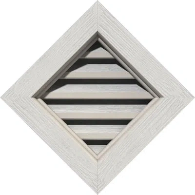 Ekena Millwork Diamond Wood Gable Vent In Primed Western Red Cedar (rough Sawn)