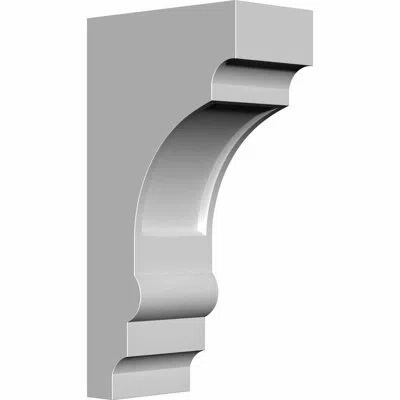 Ekena Millwork Diane 12'' H X 4.5'' W X 6.5'' D Urethane Bracket (set Of 2) In White