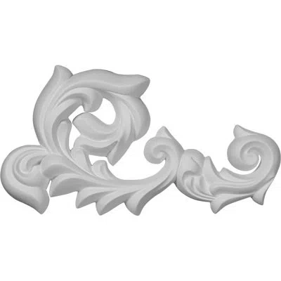 Ekena Millwork Dijon 6 3/8"h X 11 3/4"w X 1"d Onlay Right In White