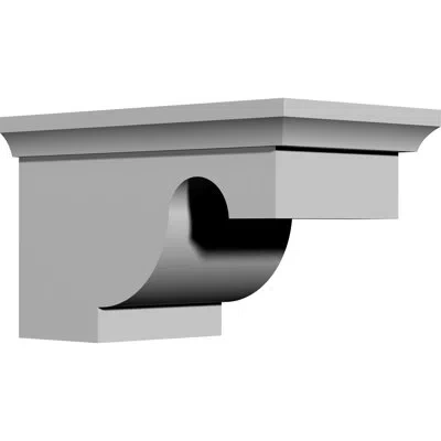 Ekena Millwork Dublin 5'' H X 6'' W X 7.5'' D Urethane Bracket (set Of 2) In White