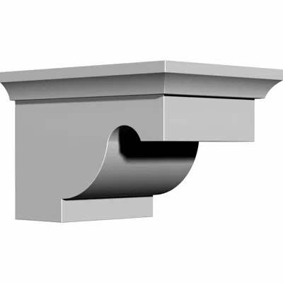 Ekena Millwork Dublin 5'' H X 7'' W X 7.5'' D Urethane Bracket (set Of 2) In White