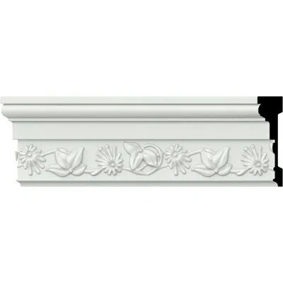 Ekena Millwork Dylan 4"h X 96"w X 1 1/8"d Spring Chair Rail In White
