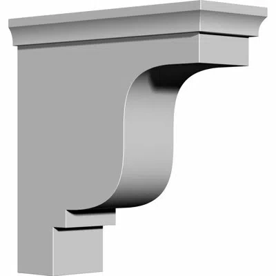 Ekena Millwork Edinburgh 10.5'' H X 4.125'' W X 10.5'' D Urethane Bracket (set Of 2) In White