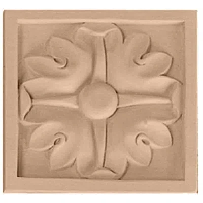 Ekena Millwork Edinburgh 3"h X 3"w X 5/8"d Small Rosette In Light Brown