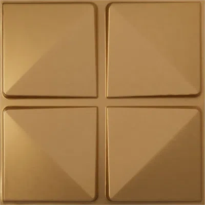 Ekena Millwork Edinburgh Endurawall Decorative 3d Wall Panel In Bright Coat Gold