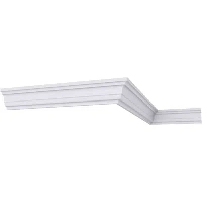Ekena Millwork Edinburgh Traditional Smooth Crown Moulding In White