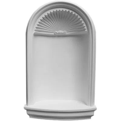 Ekena Millwork Edwards 45 1/4"h X 27 3/8"w X 11 3/4"d Wall Niche In White