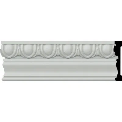Ekena Millwork Egg And Dart 3 1/4"h X 95 7/8"w X 3/4"d Chair Rail In White