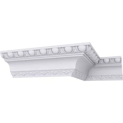 Ekena Millwork Egg & Dart Crown Moulding In White