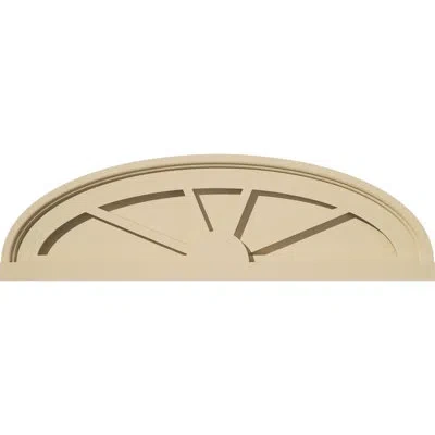 Ekena Millwork Elliptical Signature Urethane Pediment, Primed Tan