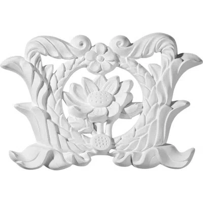 Ekena Millwork Emery 4 3/4"h X 8 1/4"w X 3/4"d Onlay Center In White