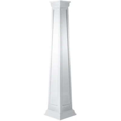 Ekena Millwork Endura Craftsman Classic Square Tapered Recessed Panel Post In White