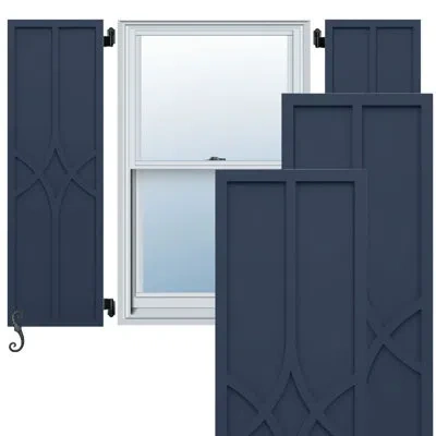 Ekena Millwork Enduracore Composite Cedar Park Shutters In Starless Night Blue