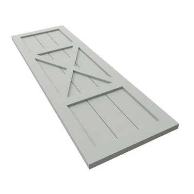 Ekena Millwork Enduracore Composite Center X-board Farmhouse Shutters In Hailstorm Gray