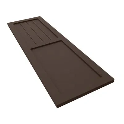 Ekena Millwork Enduracore Composite Farmhouse/flat Panel Combination Shutters In Raisin Brown