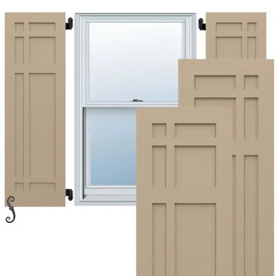 Ekena Millwork Enduracore Composite San Juan Capistrano Mission Style Shutters In Primed