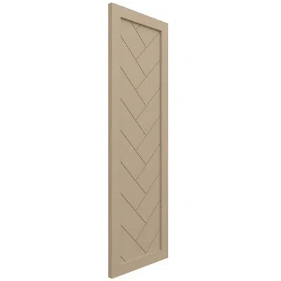Ekena Millwork Enduracore Composite Single Panel Herringbone Modern Style Shutters In Primed